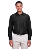 Harriton M580L Men's Key West Long-Sleeve Performa BLACK