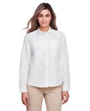 Harriton M580LW Ladies' Key West Long-Sleeve Perfo WHITE