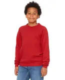 Bella + Canvas 3901Y Youth Sponge Fleece Crewneck  RED