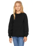 Bella + Canvas 3901Y Youth Sponge Fleece Crewneck  BLACK