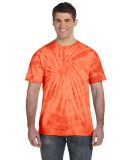 Tie-Dye CD101 Adult 5.4 oz. 100% Cotton Spider T-S in Spider orange