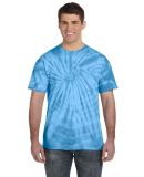 Tie-Dye CD101 Adult 5.4 oz. 100% Cotton Spider T-S in Spider turquoise