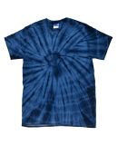 Tie-Dye CD101 Adult 5.4 oz. 100% Cotton Spider T-S in Spider navy