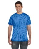 Tie-Dye CD101 Adult 5.4 oz. 100% Cotton Spider T-S in Spider royal