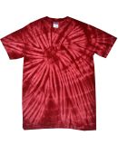 Tie-Dye CD101 Adult 5.4 oz. 100% Cotton Spider T-S in Spider crimson