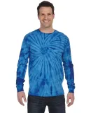 Tie-Dye CD2000 Adult 5.4 oz. 100% Cotton Long-Slee in Spider royal