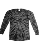 Tie-Dye CD2000Y Youth Long-Sleeve Tee in Spider black