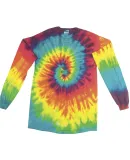 Tie-Dye CD2000Y Youth Long-Sleeve Tee in Reactive rainbow