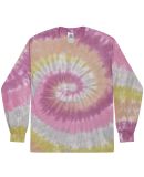 Tie-Dye CD2000Y Youth Long-Sleeve Tee in Desert rose