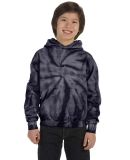 Tie-Dye CD877Y Youth 8.5 oz Pullover Hooded Sweats in Spider navy