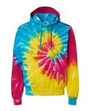 Tie-Dye CD877Y Youth 8.5 oz Pullover Hooded Sweats in Reactive rainbow