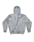 Tie-Dye CD877Y Youth 8.5 oz Pullover Hooded Sweats in Spider silver