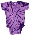 Tie-Dye CD5100 Infant Creeper in Spiral purple