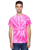 Tie-Dye CD110 Adult 5.4 oz., 100% Cotton Twist d T in Neon bubblegum