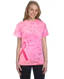 Tie-Dye CD1150 Ladie's Pink Ribbon T-Shirt in Pink ribbon