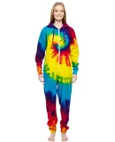 Tie-Dye CD892 Adult All-In-One Loungewear REACTIVE RAINBOW