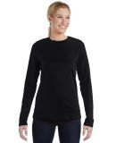 BELLA 6450 Womens Long Sleeve Missy T-Shirt in Black