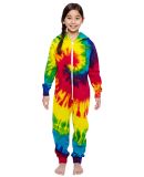 Tie-Dye CD892Y Youth All-in-One Loungewear REACTIVE RAINBOW