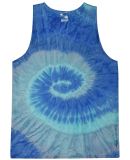 Tie-Dye CD3500 Adult 5.4 oz. 100% Cotton Tank Top in Blue jerry