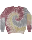 Tie-Dye H8100 Adult 8.5 oz., 80/20 crew neck fleec in Desert rose