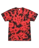 Tie-Dye 1390 Crystal Wash T-Shirt in Crystal red/ blk