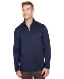 UltraClub UC792 Men's Coastal Pique Fleece Quarter in Navy