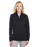 UltraClub UC792W Ladies' Coastal Pique Fleece Quar in Black