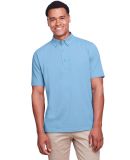 UltraClub UC105 Men's Lakeshore Stretch Cotton Per in Columbia blue