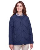 UltraClub UC708W Ladies' Dawson Quilted Hacking Ja in Navy