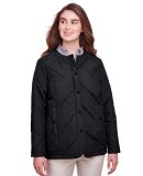 UltraClub UC708W Ladies' Dawson Quilted Hacking Ja in Black