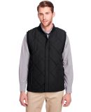 UltraClub UC709 Men's Dawson Quilted Hacking Vest in Black