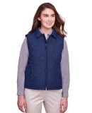 UltraClub UC709W Ladies' Dawson Quilted Hacking Ve in Navy