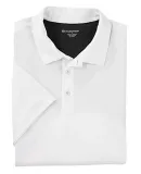 Harriton M356 Men's Back Blocked Micro-Piqué Polo WHITE/ BLACK