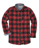 Backpacker BP7040 Men's Yarn-Dyed Long-Sleeve Brus in Black/ red