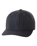 Yupoong-Flex Fit 6195P Pinstripe Cap DARK GREY/WHITE