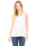 BELLA 8800 Womens Racerback Tank Top in White slub