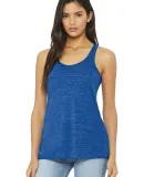 BELLA 8800 Womens Racerback Tank Top in True royal mrble