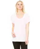 BELLA 8801 Womens Jersey Flowy Shirt in Soft pink