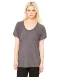 BELLA 8801 Womens Jersey Flowy Shirt in Dark gry heather