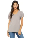 BELLA 8801 Womens Jersey Flowy Shirt in Pebble