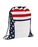 Liberty Bags OAD5050 Americana Drawstring Bag RED/ WHITE/ BLUE