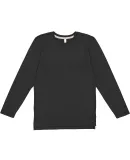 LA T 6918 Forward Shoulder Long Sleeve Fine Jersey in Black/ titanium