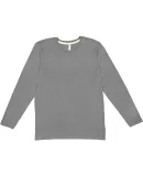 LA T 6918 Forward Shoulder Long Sleeve Fine Jersey in Granite hth/ nat