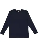 LA T 6918 Forward Shoulder Long Sleeve Fine Jersey in Navy/ titanium