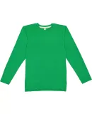 LA T 6918 Forward Shoulder Long Sleeve Fine Jersey in Vintage grn/ nat