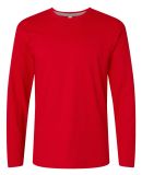 LA T 6918 Forward Shoulder Long Sleeve Fine Jersey in Red/titanium