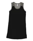 LA T 3523 Women's Fine Jersey Racerback Tank Dress BLACK/ VINT CAMO