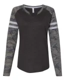 LA T 3534 Women's Fine Jersey Mash Up Long Sleeve  V SM/ V CM/ V HT