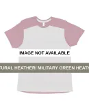 LA T 6911 Men's Forward Shoulder Fine Jersey Tee Natural Heather/ Military Green Heather