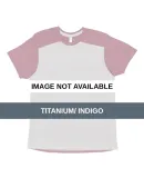 LA T 6911 Men's Forward Shoulder Fine Jersey Tee Titanium/ Indigo